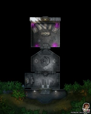 Open Hand Waystation, a collaboration dungeon map for an upcoming Encounter Book for Draw Steel by MCDM.