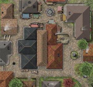 [OC] Squeezed Eel Inn, a 4-Level Dense Urban Tavern & Underground Maze [30x28]