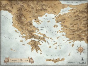 A commissioned map of Ancient Greece