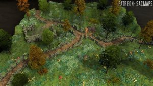 TUMBLEDOWN PATH (32x32) - I'm half-expecting Postman Pat's little red van to drive down the road. (Free day & night maps plus 1000+ more freebies!)