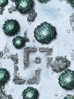 Frozen Wilderness - Ruin - 18x24