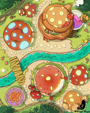 Lanterncap Village [32x40]
