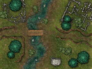 Quick Battlemap of a small river crossing