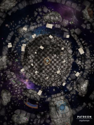 Tower Devastation [battlemap] from Angela Maps - 3 versions! [art]