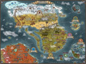 Wanted to rekindle my creative side, so I started trying worldbuilding. First go at a world map.