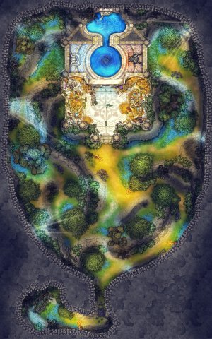 Two maps from recent session where my players found the Fountain of Youth!