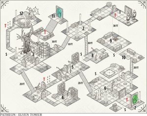 Map 527 - Moriarty's Hideout - Isometric Dungeon