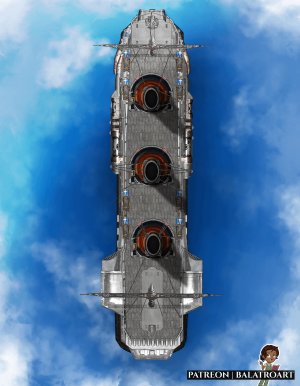 Fond Departures: Skyliner Class, Civilian Transport Ironclad airship.