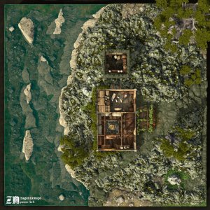 Fortified Homestead [30x30] - links to VTT and 300DPI map packs in descripttion.