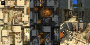 map set: HIDDEN SIDE ALLY - merchant of secrets, 16x24 (day/night in several levels & "merchant placable" & visuals)