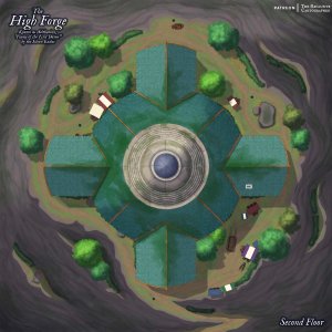 High Forge - Dungeon Map - RC - 48x48 - Drawn in Procreate and PS