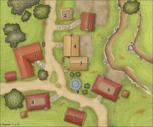 Free Map - Red Flower Crossroads --- settlement/small town - Map 295/909