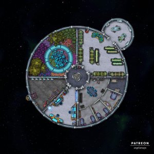 Space Atrium [battlemap] from Angela Maps - 2 versions!  [art]