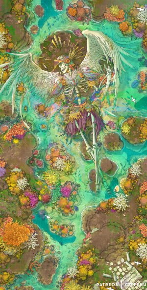 Dead Angel Reef - A Czepeku Battlemap! [29x57]
