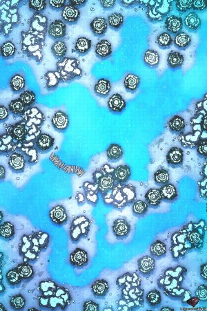Frozen Mountain Wilderness Battle Map 52x78