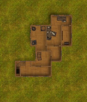 Safe House Standoff (17x20) from Forgotten Realms: Adventures in Faerûn.