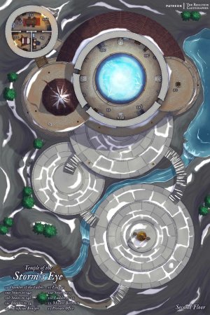 Temple of the Storm's Eye - Dungeon Map - 40x60 - 4 Level - No AI - RC