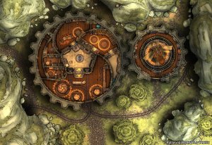 Gnomish Tinker Tavern & Skythopter Garage [70 x 48]