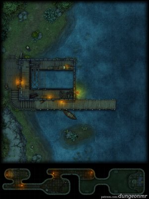 Boathouse & Below — 30x40