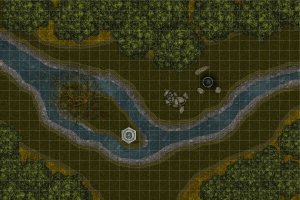 Forest Creek with small island 30x20