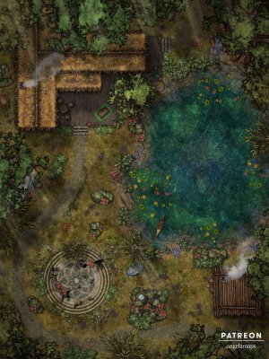 Druid's Home [battlemap] from Angela Maps - 2 versions! [animated] [art]