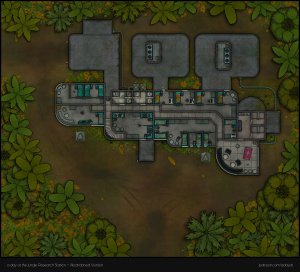 The abandoned Jungle Research Station [Sci-Fi | 43x39 | abandoned version | 4 Level | + Floorplan Handouts]