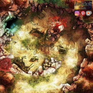 Crimson Woods 🍂⚔️ (fantasy rpg encounter map grid+gridless)
