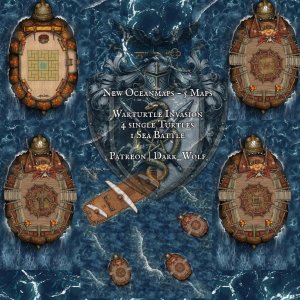 [OC] Command the Waves: New War-Turtle Battlemaps (Dojo, Siege, & Open Deck variants!)