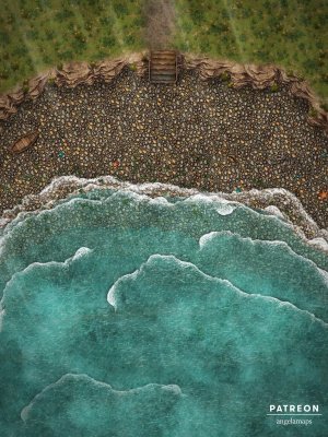 Pebble Beach [battlemap] from Angela Maps - 3 versions! [animated] [art]