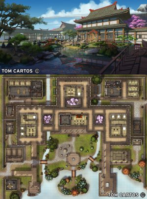 Shinden Zukuri Illustration and Battlemap