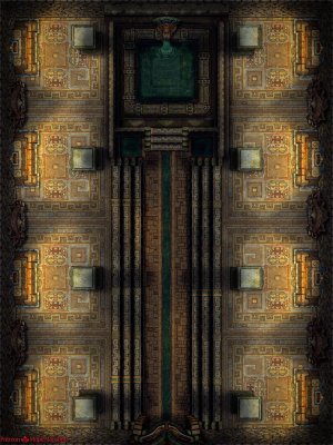 Jungle Temple Pool of Eternal Life by MapleMapsDnD | [Battle Map] [No AI] [OC] [Art]