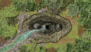 A 5-stage flooding chasm map. Perfect for a "ticking clock" type of encounter where the environment becomes an additional threat.