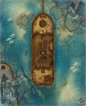 Abandoned Ship Battle Map 26x34