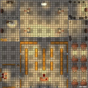 Battlemap for the library in Greyhawk. (Personal version, not a perfect reflection of the description in the DMG)