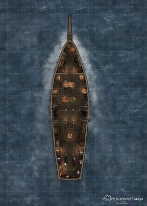 FREE Ship map upper/lower decks + captain's quarters 20x28 200 dpi