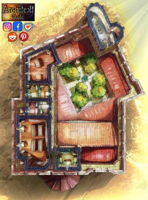 Monastery of Arcane (rpg fantasy map 2floors)