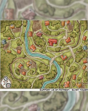 Map 311 - South Hildberg -Free Town Map