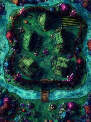 Sylvan Grove - Day/Night - Gridded/Gridless [42x56] [Battle Map] [No AI] [OC] [Art]
