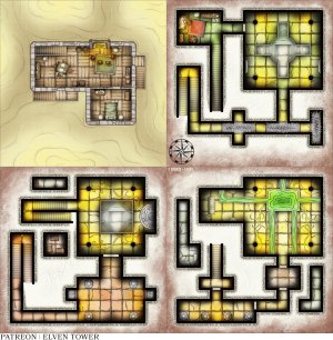 Maps 503 and 504 --- The Ashen Witch. Dungeon and Isometric perspective