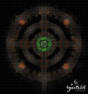 A Ritual Chamber of Containment situated in a the heart of a dead Volcano (29x31)