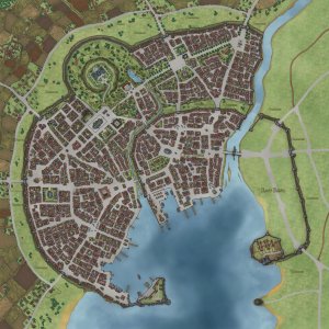 New Map of Aeria - Capital of the Kingdom of Aeria