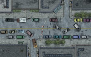 Postcards from the Zombie Apocalypse - Main Street Police Blockade