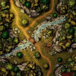 Silverstream Crossing 30x30 battle map